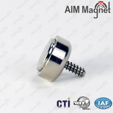Round Threaded Neodynium Magnets 16mm Diameter